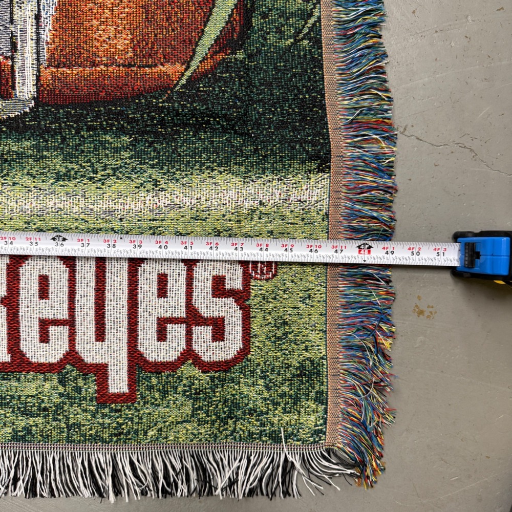 NEW Ohio State Buckeyes Tapestry Throw Blanket Multicolor Woven Stadium - Picture 5 of 5